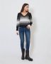 Armani Blauwe Slim Fit Jeans met Klassieke 5 Zakken Blauw Dames - Thumbnail 9