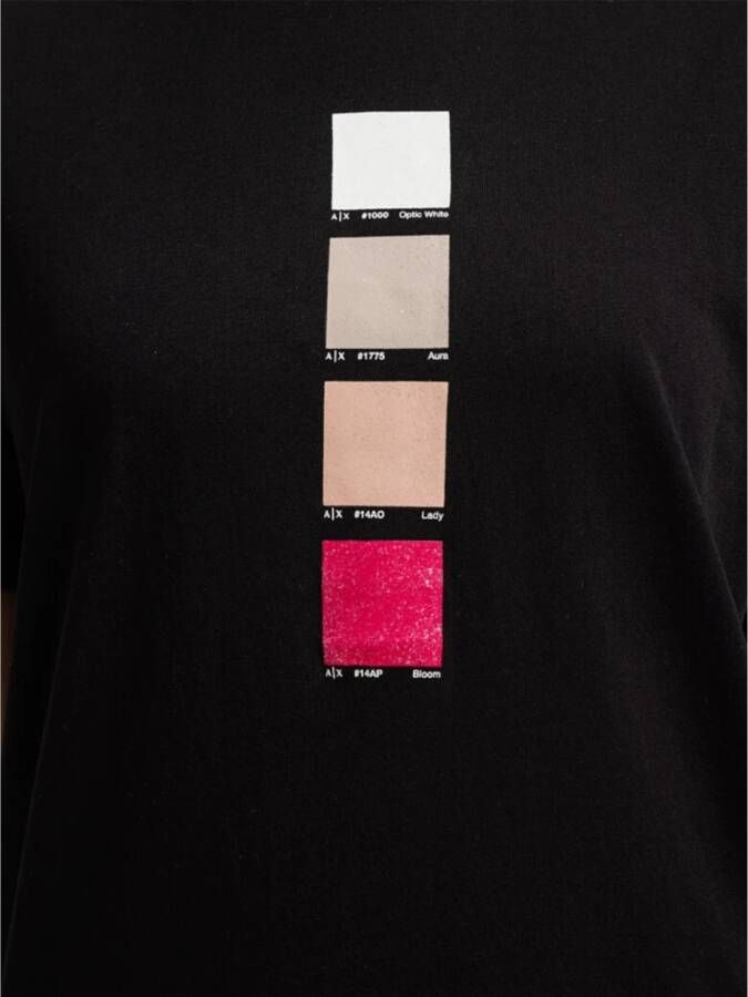 Armani Exchange Klassieke Stijl T-Shirt Diverse Kleuren Black Dames