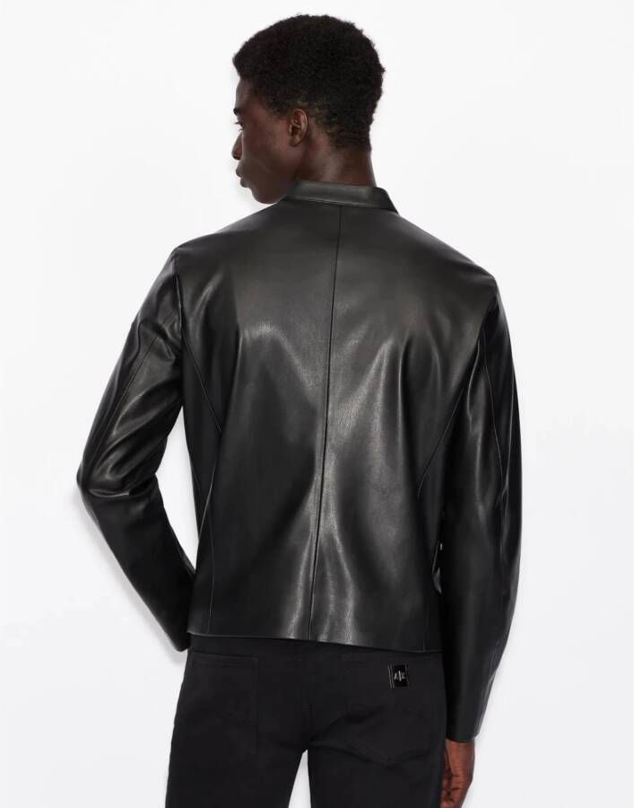 Armani Exchange Leather Jackets Zwart Heren