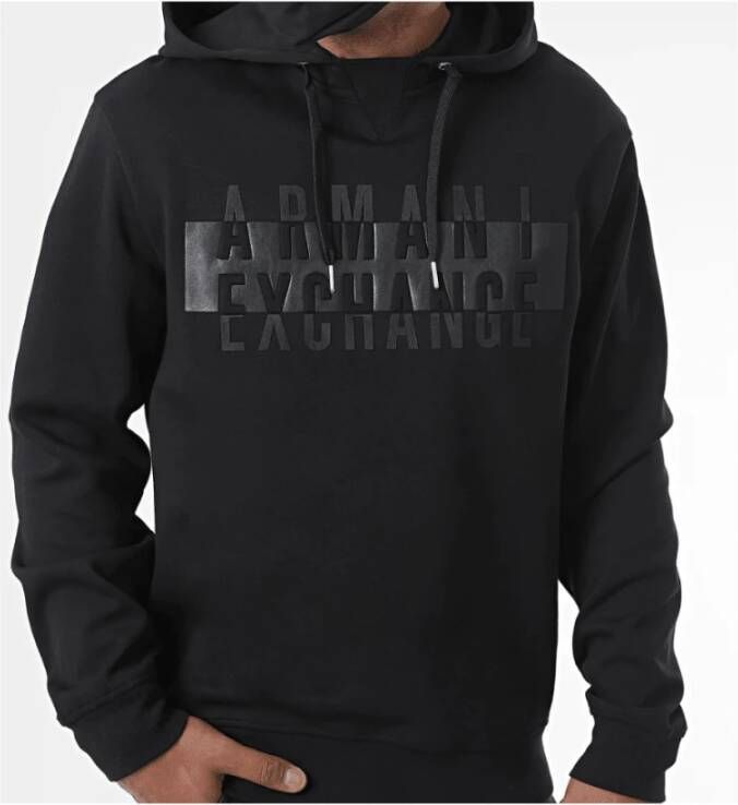 Armani Exchange Logo Hoodie XS Zwart Heren