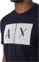 Armani Exchange Blauwe Print Ronde Hals T-shirt voor Mannen Blue Heren - Thumbnail 2