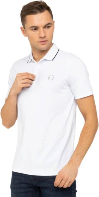 Armani Exchange Polo met regular fit Wit Heren