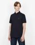 Armani Exchange Blauwe effen polo met knoopsluiting Blue Heren - Thumbnail 6
