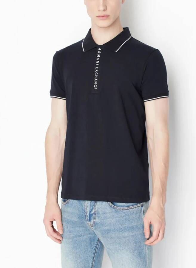 Armani Exchange Polo Shirt Blauw Heren