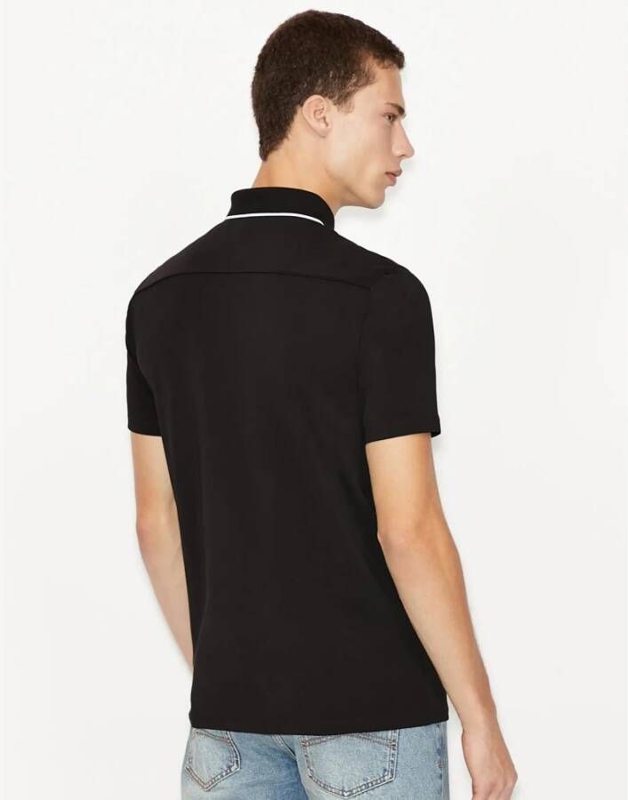 Armani Exchange Polo Shirt Zwart Heren