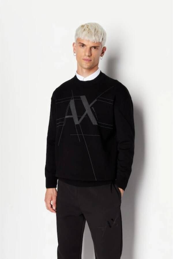 Armani Exchange Stijlvolle Pull voor Heren Zwart Heren