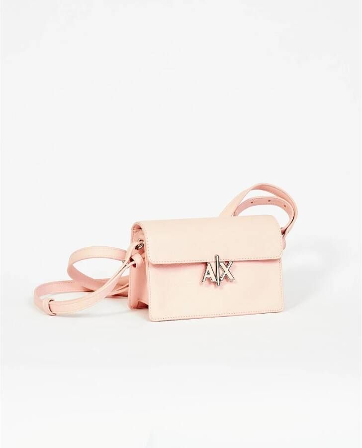 Armani Exchange Roze Schoudertas met Externe Sluiting Pink Dames