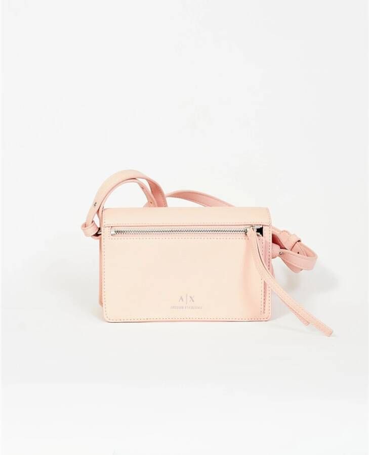 Armani Exchange Roze Schoudertas met Externe Sluiting Pink Dames