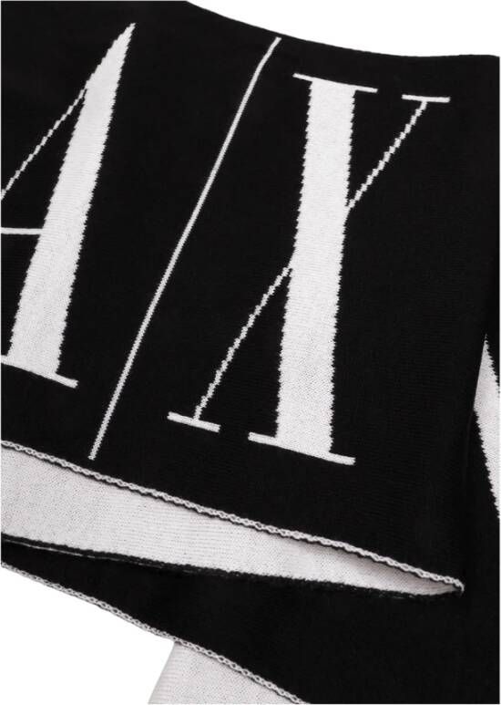 Armani Exchange Silky Scarves Zwart Dames