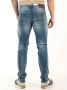Armani Exchange Slim Fit Versleten Jeans Blauw Heren - Thumbnail 2