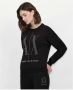 Armani Exchange Stijlvolle vrouwelijke sweatshirt zonder capuchon Black Dames - Thumbnail 2