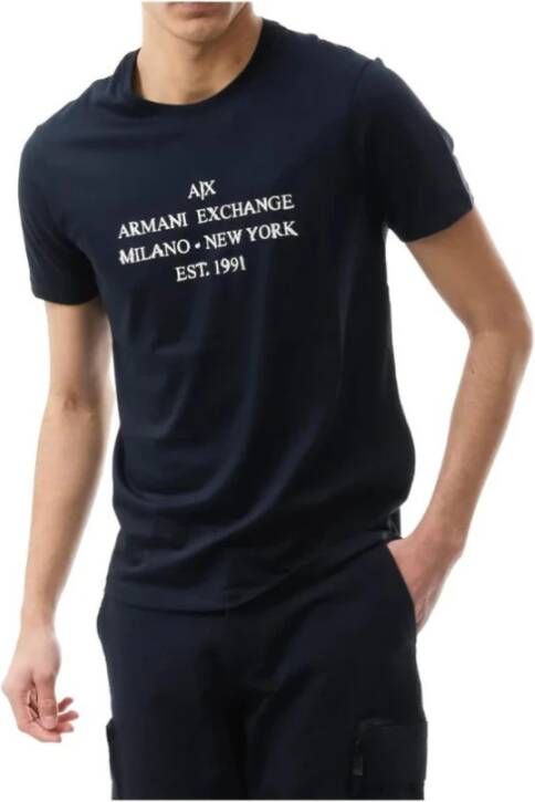 Armani Exchange T-Shirt Klassieke Stijl Blauw Heren