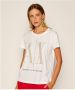 Armani Exchange Geprint T-shirt met ronde hals van katoen White Dames - Thumbnail 4