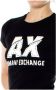 Armani Exchange Zwart Print Korte Mouw T-shirt Black Dames - Thumbnail 4