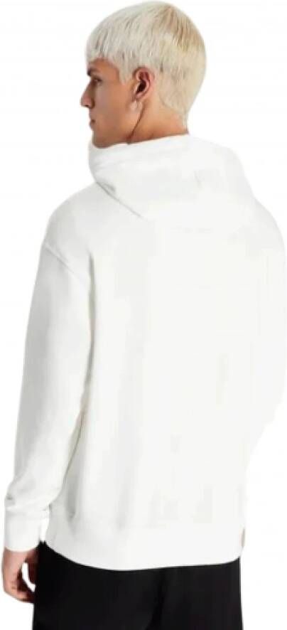 Armani Exchange Witte hoodie met borstprint White Heren