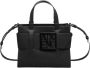Armani Exchange Stijlvolle Polyurethaan Handtas met Polyester Voering Black Dames - Thumbnail 3