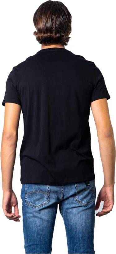 Armani Heren Print T-shirt Zwart Korte Mouw Zwart Heren