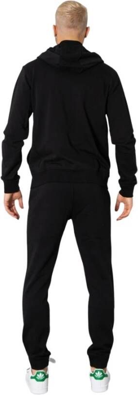 Armani Heren Zwarte Print Hoodie Zwart Heren