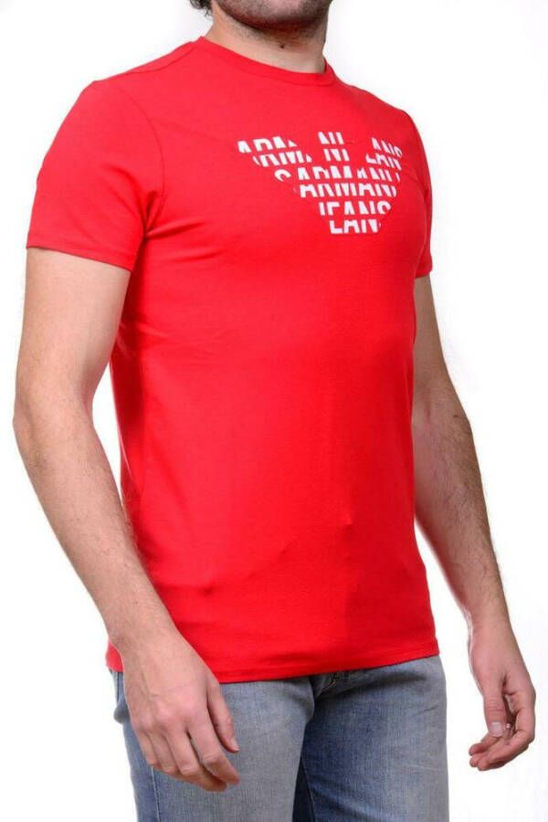 Armani Jeans 6x6t836J0azrosso T-shirt Rood Heren