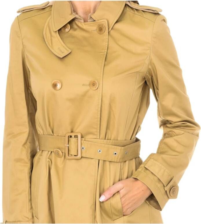 Armani Jeans Double-Breasted Coats Bruin Dames