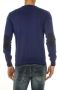 Armani Jeans Gezellig Gebreide Trui Pullover Blue Heren - Thumbnail 2