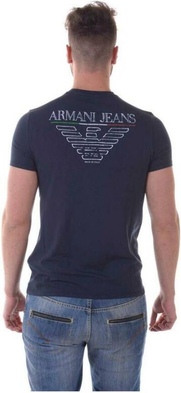 Armani Jeans t-shirt Blauw Heren