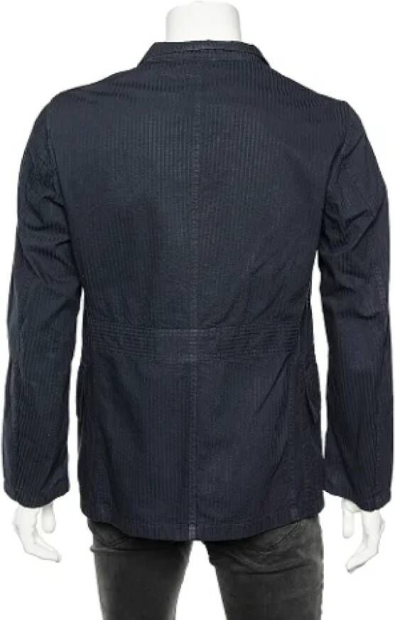 Armani Pre-owned Cotton outerwear Blauw Dames