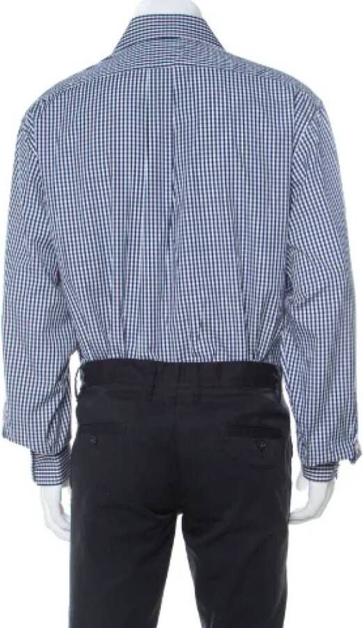 Armani Pre-owned Cotton tops Blauw Dames