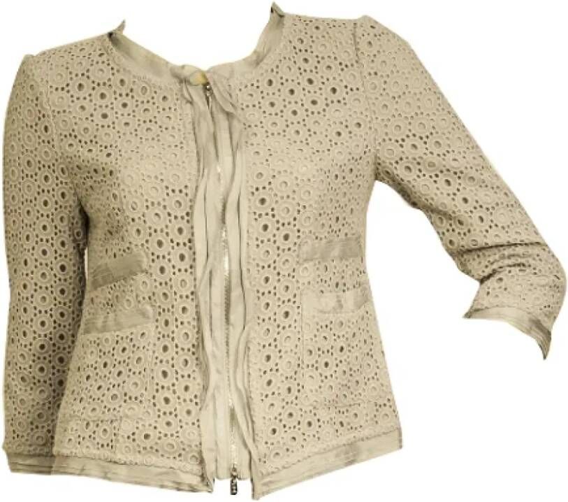 Armani Pre-owned Cotton outerwear Grijs Dames
