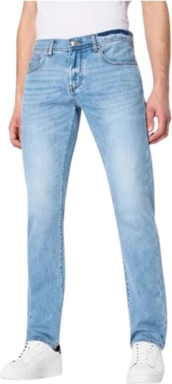 Armani Slim-fit Jeans Blauw Heren