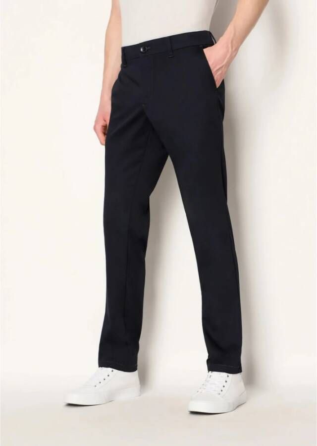Armani Slim-fit Trousers Blauw Heren