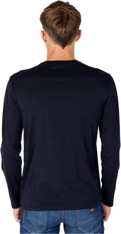 Armani Heren Blauw Print T-shirt Blauw Heren