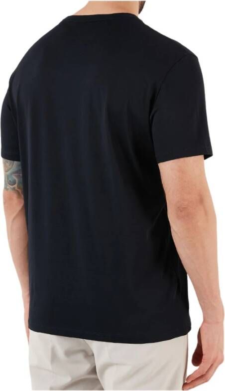 Armani T-Shirts Blauw Heren