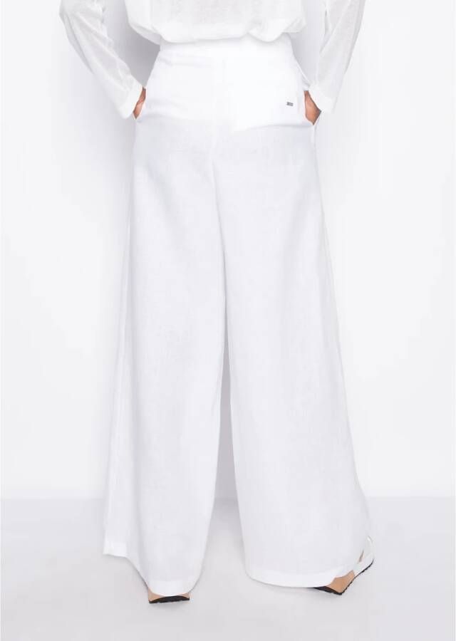 Armani Wide Trousers Wit Dames