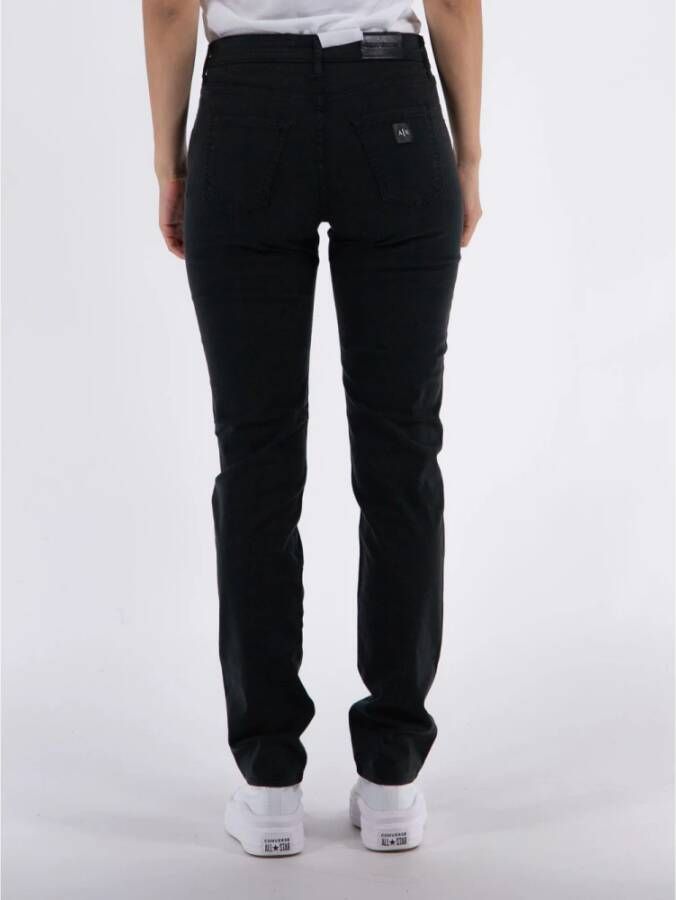 Armani Zwarte elastische katoenen jeans met slim fit Zwart Dames