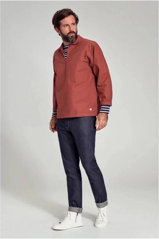 Armor-Lux Erfgoed jasje shirt guilvinec Bruin Heren