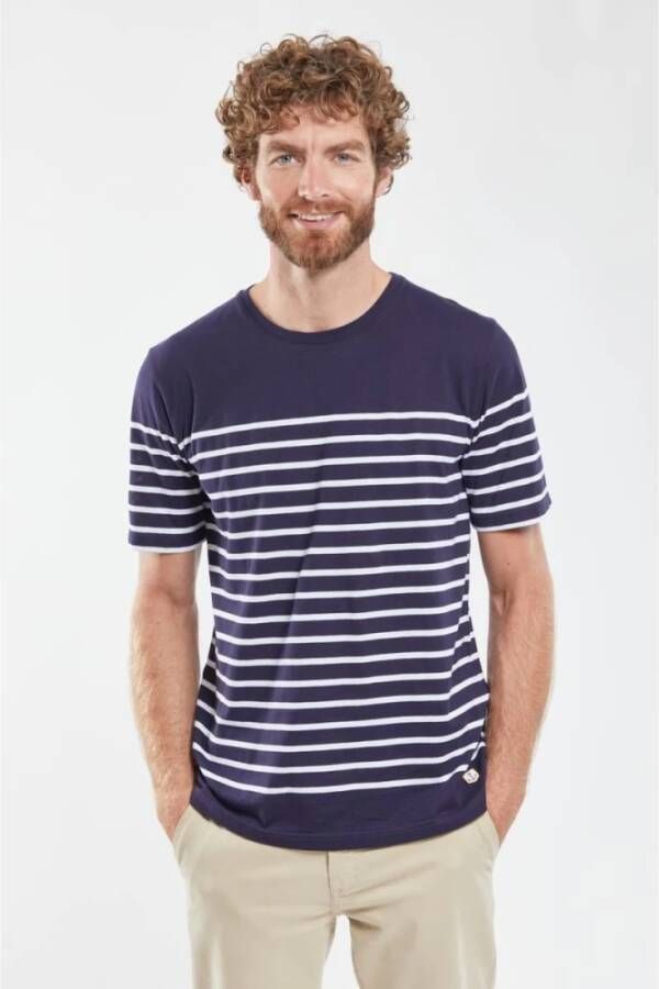 Armor-Lux Etel T-Shirt Strepen Navy Blauw Heren