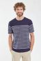 Armor-Lux Etel T-Shirt Strepen Navy Blauw Heren - Thumbnail 3