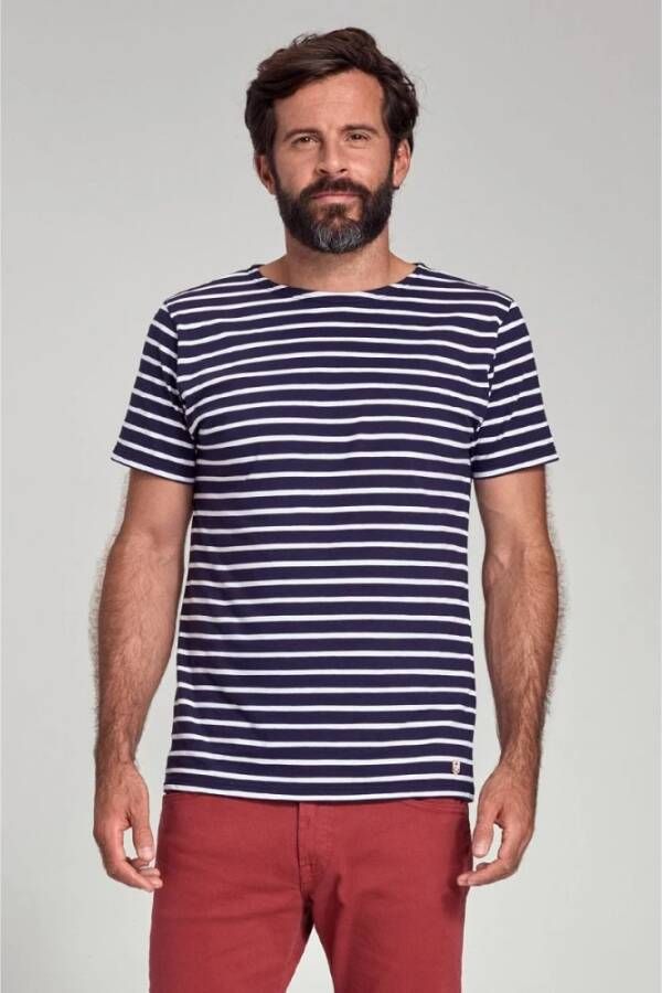 Armor-Lux Hoëdic T-Shirt Strepen Navy Blauw Heren
