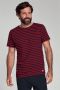 Armor-Lux Hoëdic T-Shirt Strepen Navy Rood Heren - Thumbnail 3
