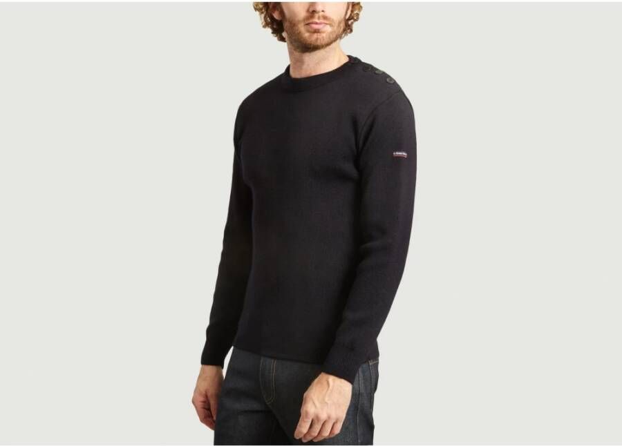 Armor-Lux Navy blauwe wollen zeemans trui Blauw Heren