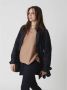 Aspesi Belted Coat Blue Dames - Thumbnail 4