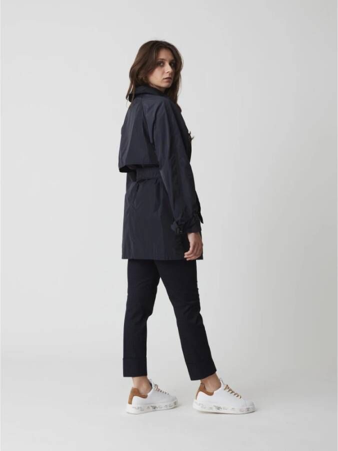 Aspesi Belted Coat Blue Dames