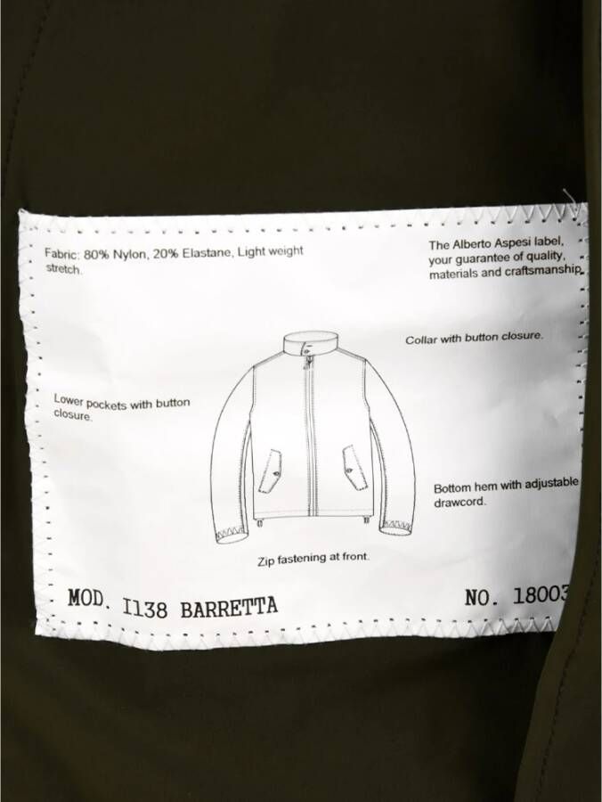 Aspesi Light Jacket Model I138 G006 Green Heren