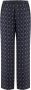 Aspesi Pyjama Print Leren Broek Blauw Dames - Thumbnail 2