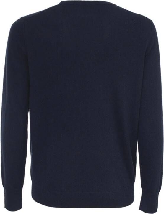 Aspesi Klassieke Kasjmier Pullover Blauw Heren