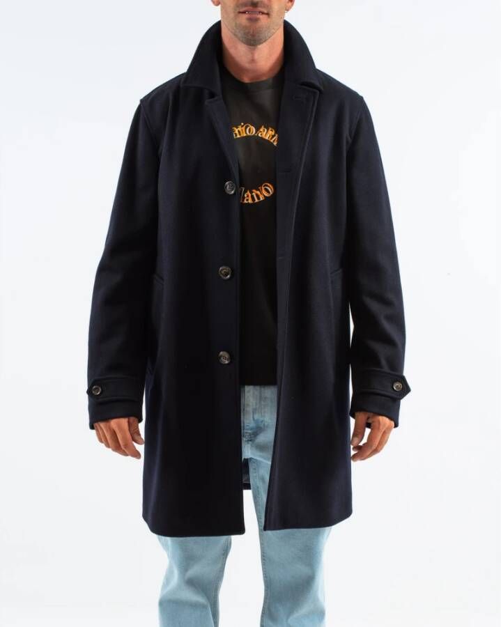 Aspesi Single-Breasted Coats Zwart Heren