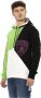 Automobili Lamborghini White Cotton Sweater with Hood and Drawstring Maxi Shield Logo 100% Cotton Wit Heren - Thumbnail 2