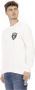 Automobili Lamborghini White Cotton Sweater with Shield Logo Print and Rear Lettering Wit Heren - Thumbnail 4