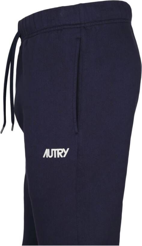 Autry Comfortabele katoenen sweatpants met elastische tailleband Blauw Heren